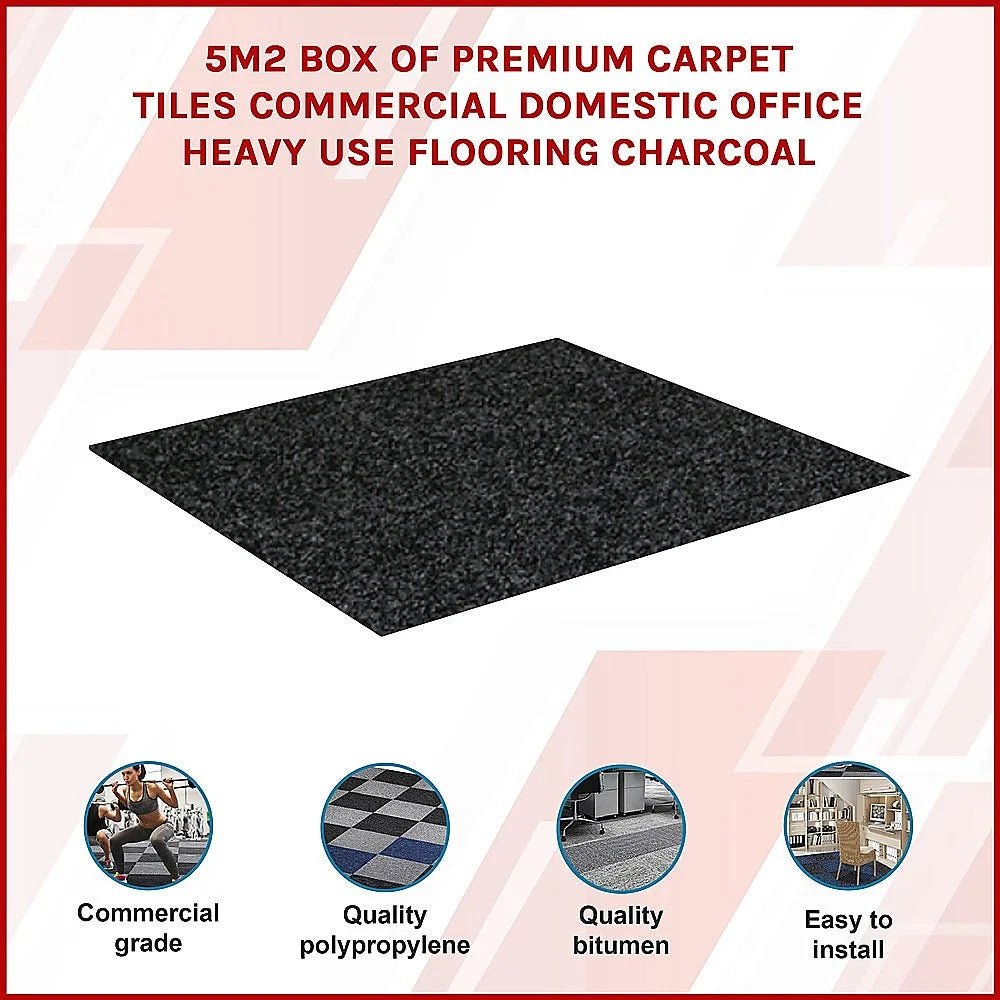 Carpet Tiles 5m2 Box Premium Commercial Domestic Office