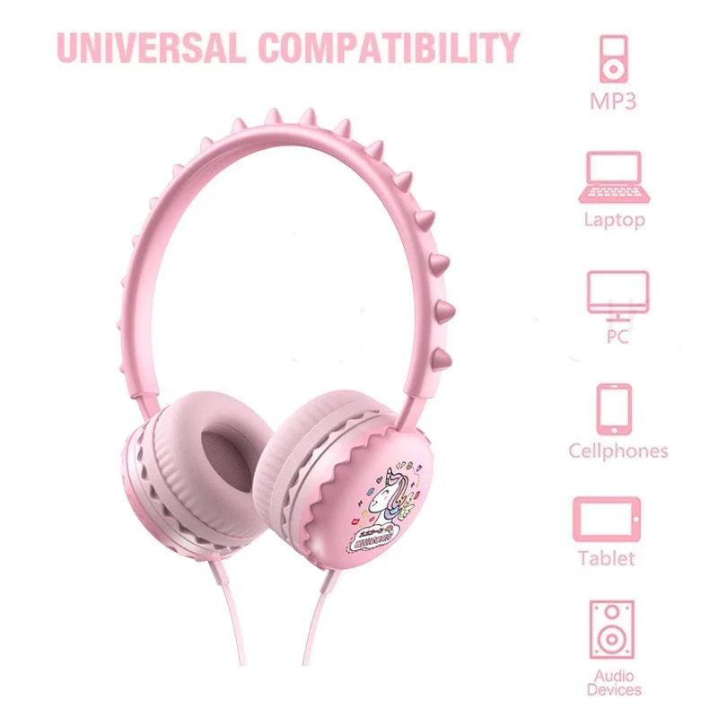 Cartoon Stereo Headphones With Mic Y19 - Cute Bear
