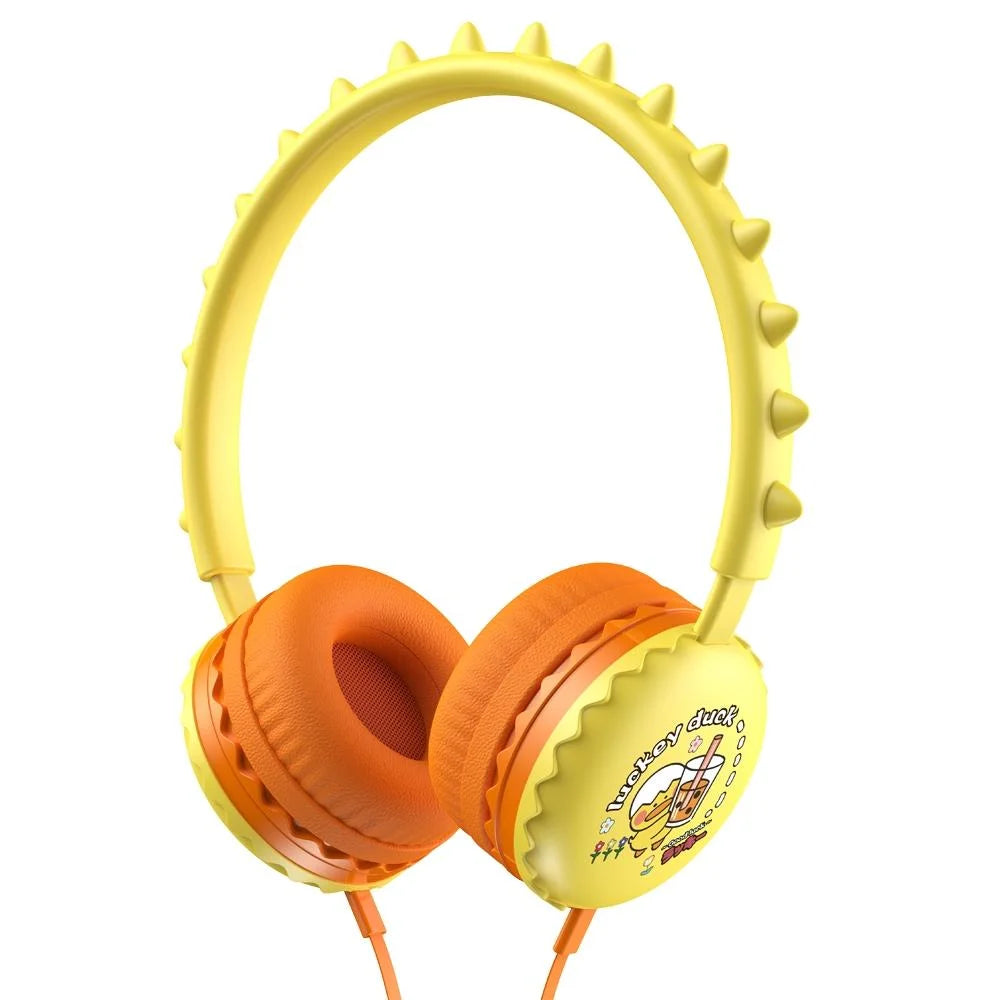 Cartoon Stereo Headphones With Mic Y19 - Cute Dinosaur