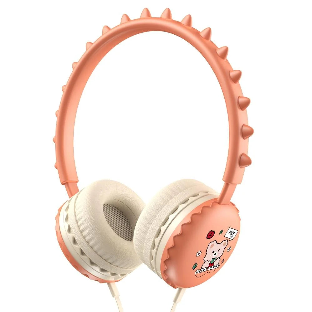 Cartoon Stereo Headphones With Mic Y19 - Luckey Duck