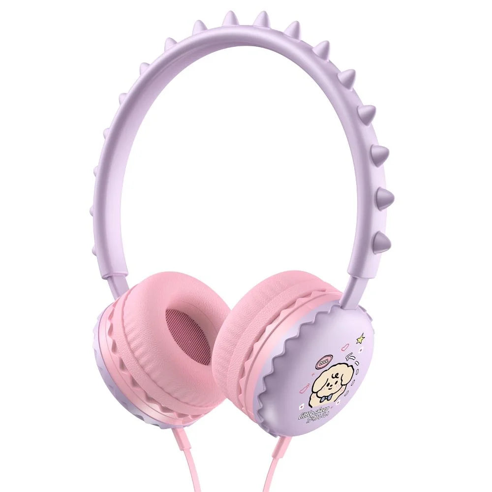 Cartoon Stereo Headphones With Mic Y19 - Luckey Duck
