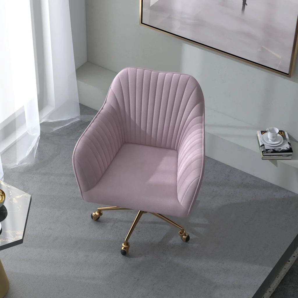 Casa Decor Arles Velvet Office Chair Mid Back Swivel Height