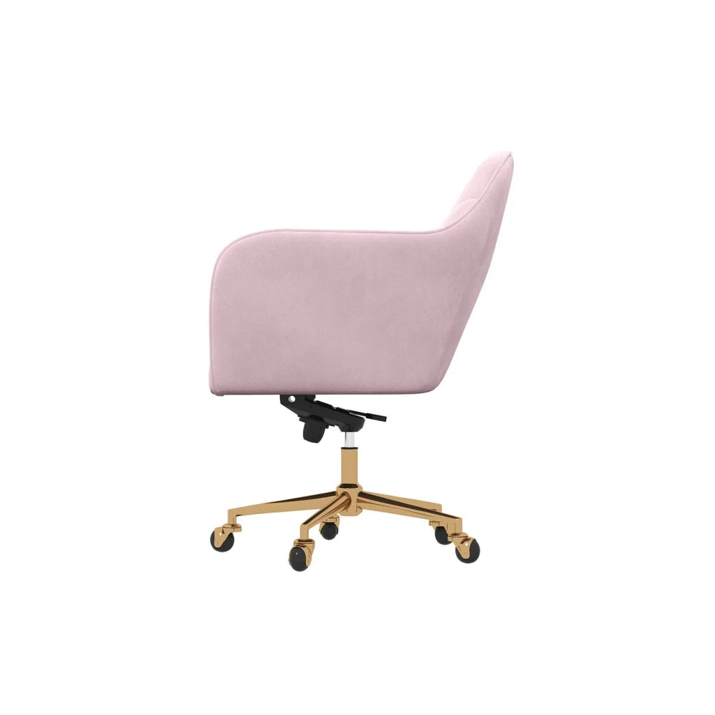 Casa Decor Arles Velvet Office Chair Mid Back Swivel Height