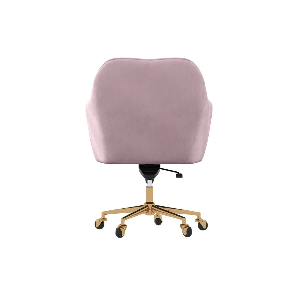 Casa Decor Arles Velvet Office Chair Mid Back Swivel Height