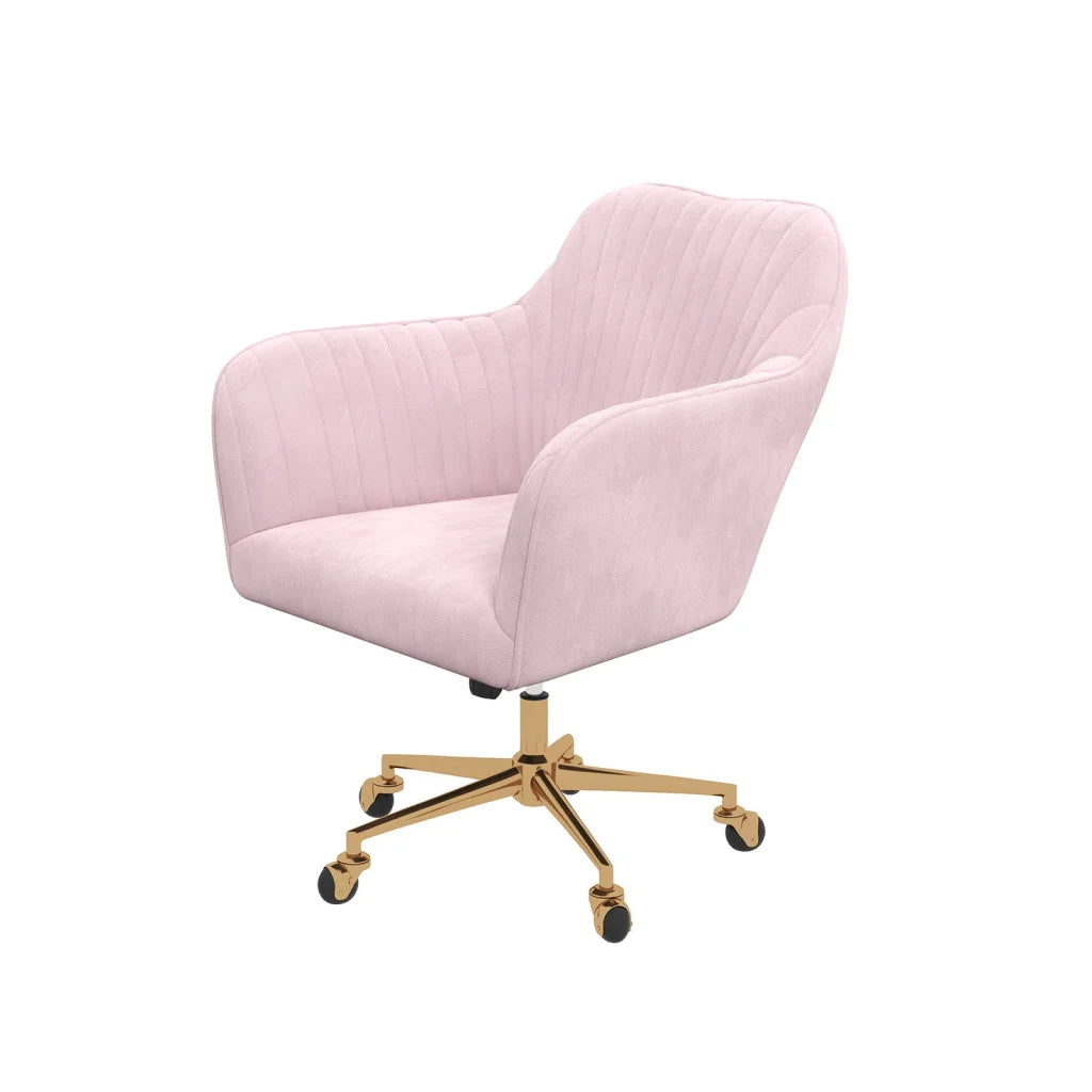 Casa Decor Arles Velvet Office Chair Mid Back Swivel Height
