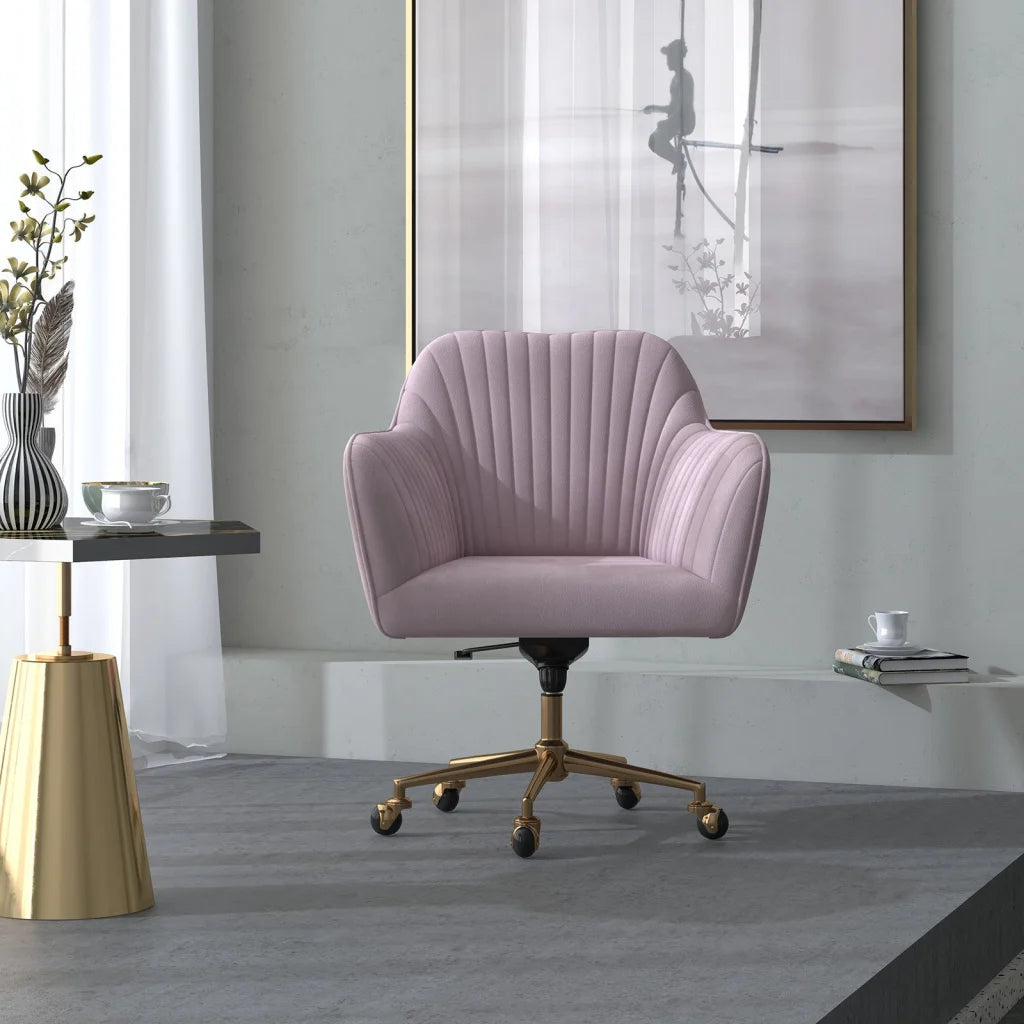 Casa Decor Arles Velvet Office Chair Mid Back Swivel Height