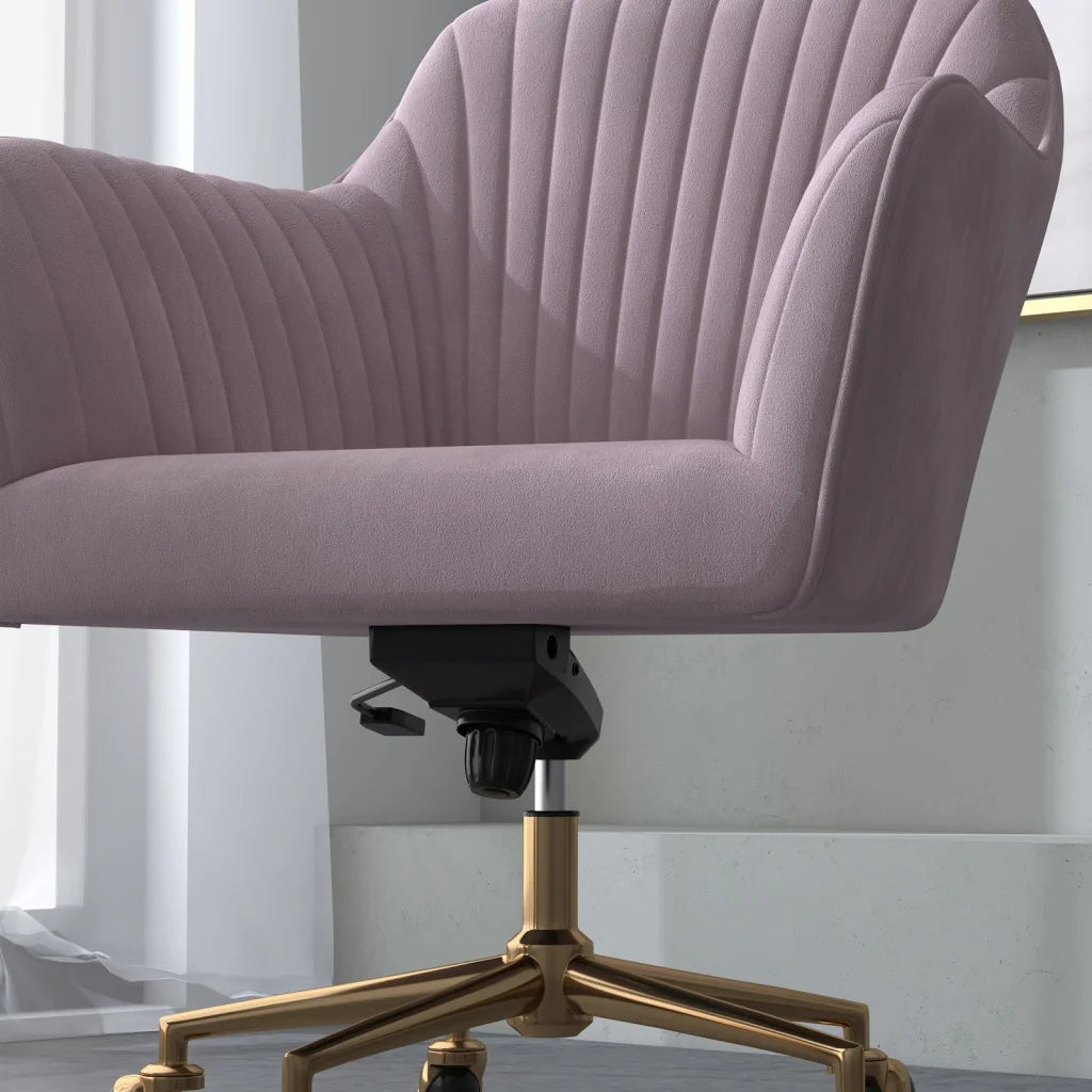Casa Decor Arles Velvet Office Chair Mid Back Swivel Height