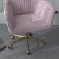 Casa Decor Arles Velvet Office Chair Mid Back Swivel Height