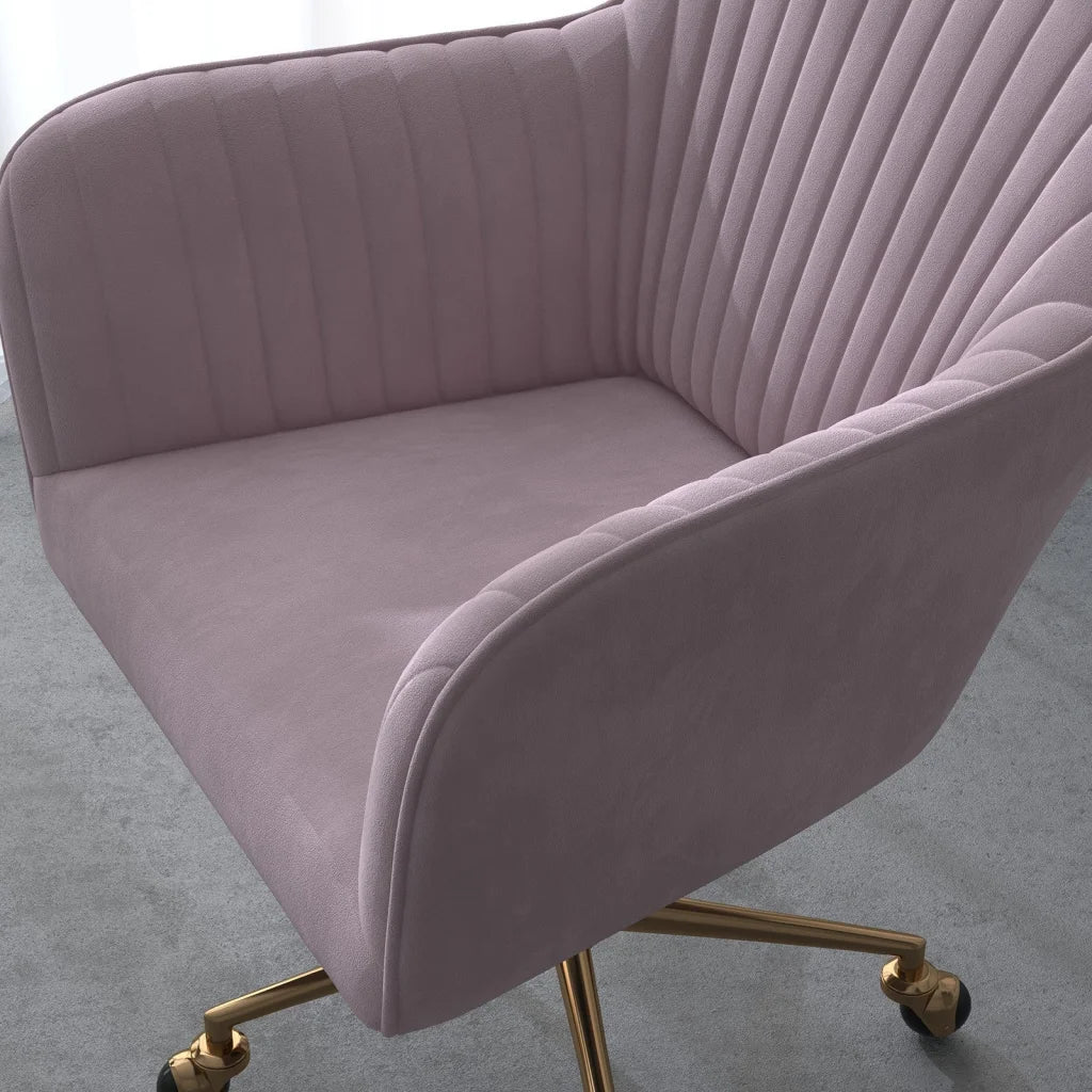 Casa Decor Arles Velvet Office Chair Mid Back Swivel Height