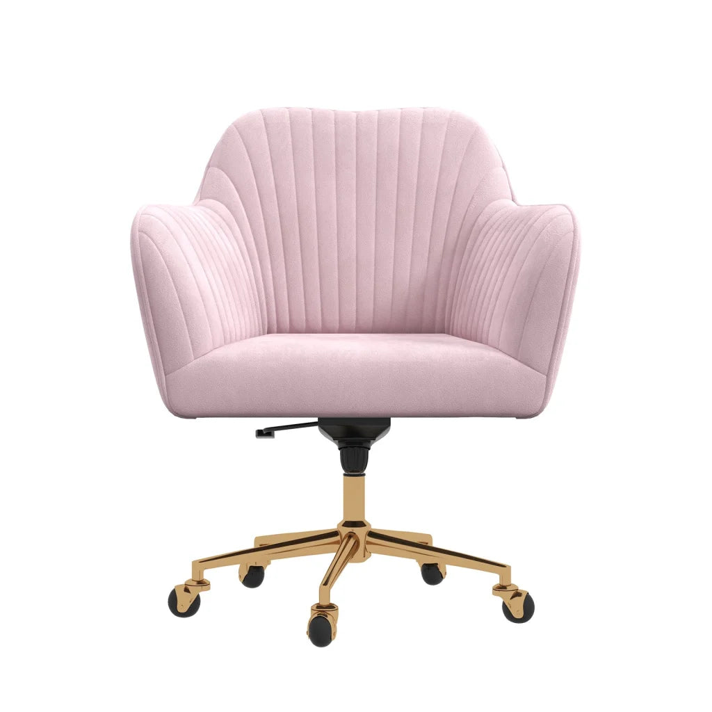 Casa Decor Arles Velvet Office Chair Mid Back Swivel Height