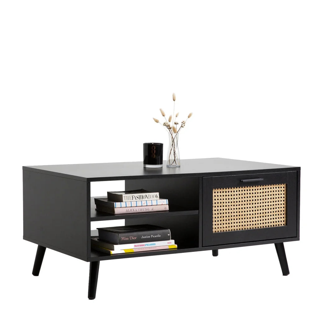 Casa Decor Tulum Rattan Coffee Table Storage Drawer
