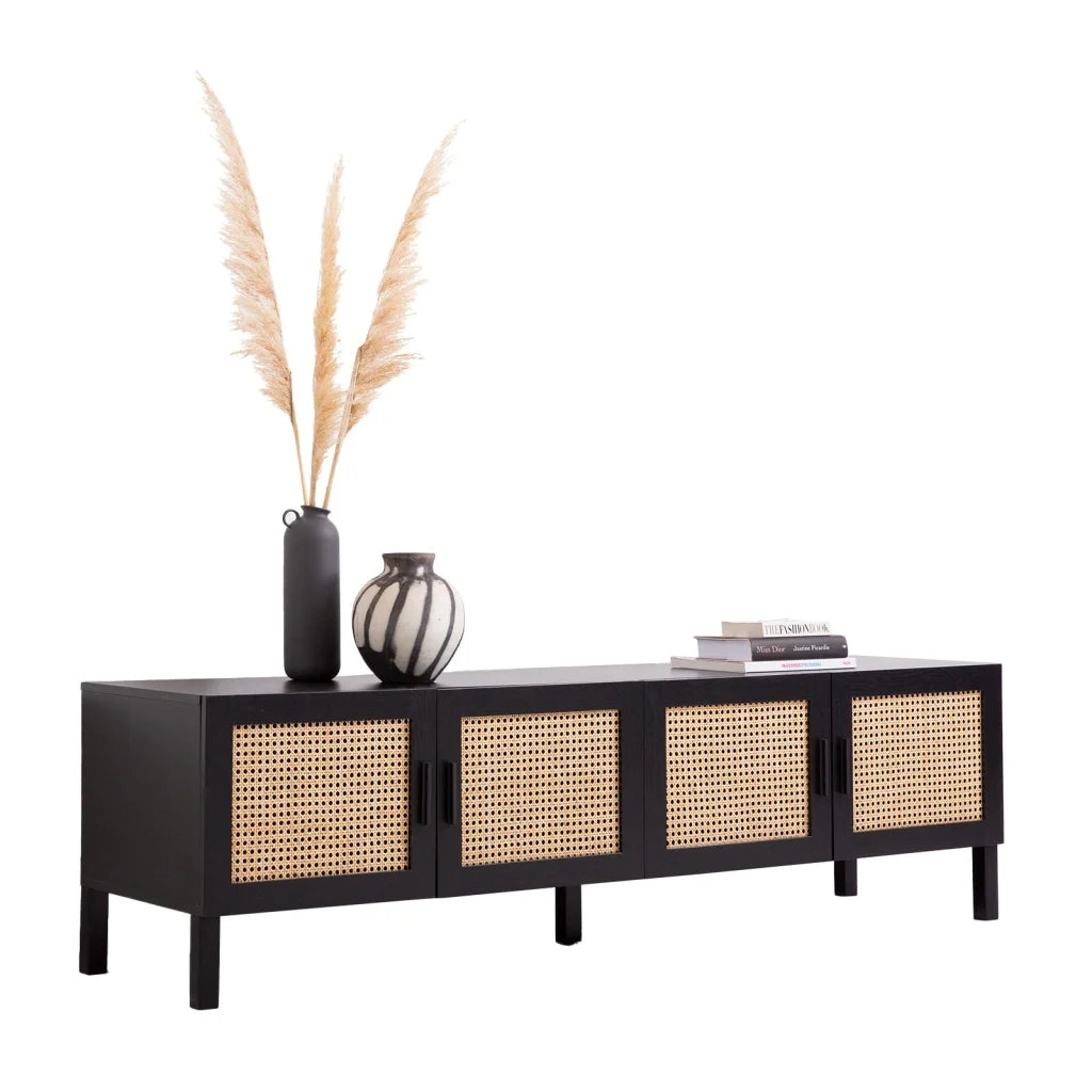 Casa Decor Tulum Rattan Entertainment Unit TV Stand Cabinet