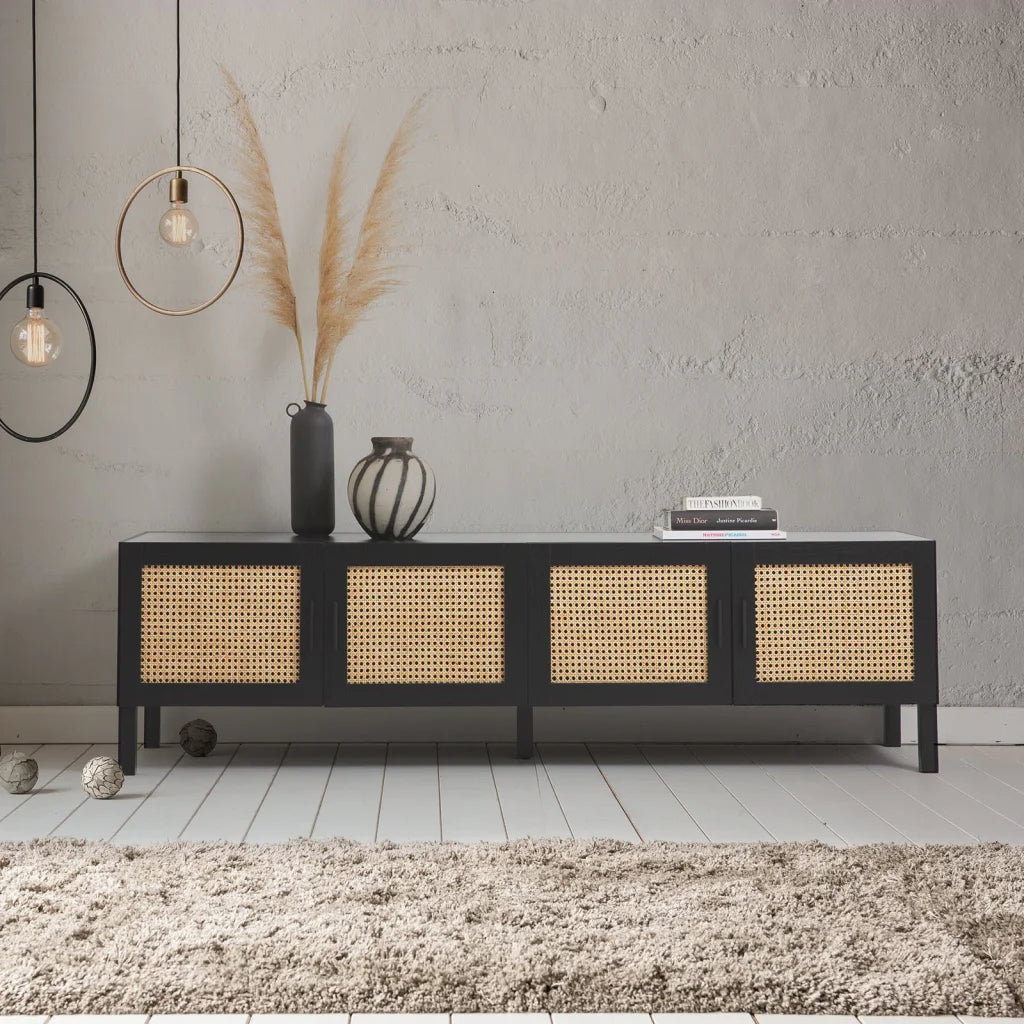 Casa Decor Tulum Rattan Entertainment Unit TV Stand Cabinet