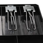 Cash Tray 4 Bills 8 Coins with Lockable Lid Heavy Duty Spare Tray - Black - Premium