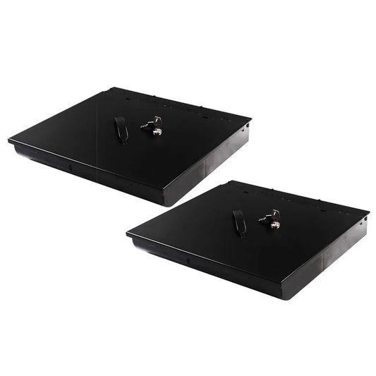 Cash Tray Set Premium 2X 4 Bills 8 Coins with Lockable Lid Heavy Duty - Black