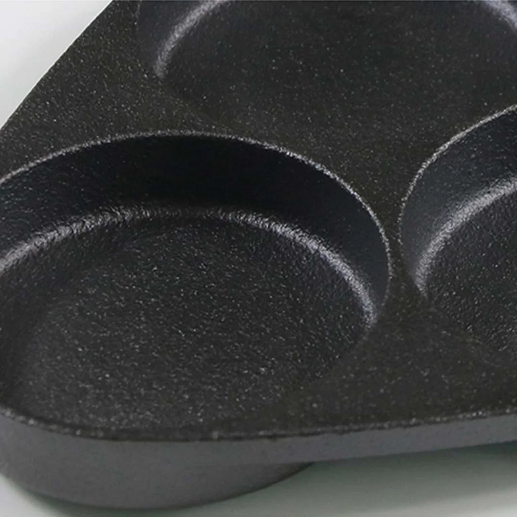 Cast Iron Breakfast Pan Premium 3 Mold Pancake Omelette Fry Skillet
