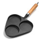 Cast Iron Breakfast Pan Premium 3 Mold Pancake Omelette Fry Skillet