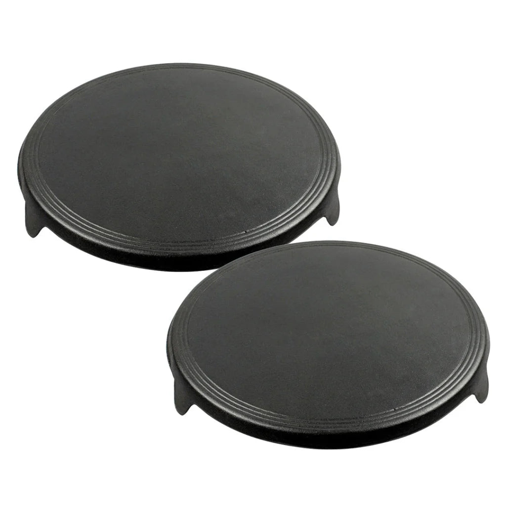 Cast Iron Crepes Pan 2X 33CM Reversible Round Baking Cookie Pancake Pizza Bakeware