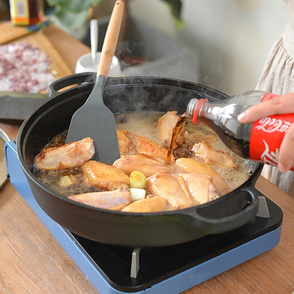 Cast Iron Deep Baking Pizza Pan Premium 35cm Round