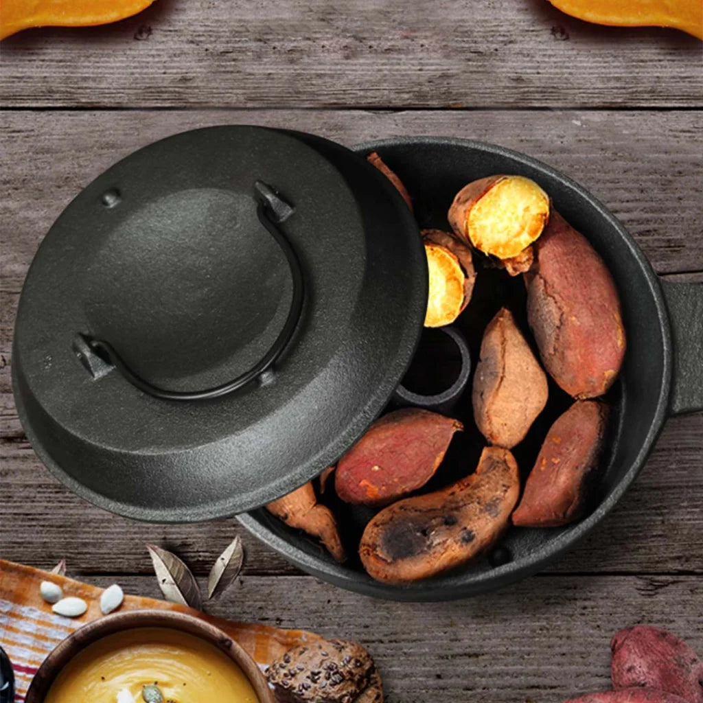 Cast Iron Dutch Oven Premium 28cm Pre-Seasoned Pot with Lid