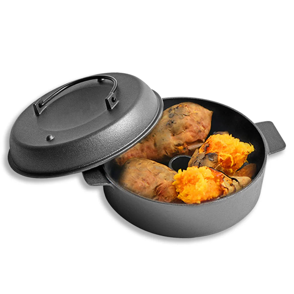 Cast Iron Dutch Oven Premium 28cm Pre-Seasoned Pot with Lid