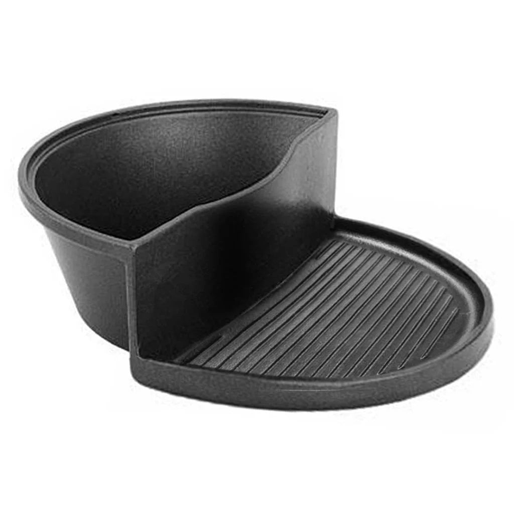 Cast Iron Fry Pan Set Premium 2-in-1 Ribbed BBQ Griddle & Steamboat Hot Pot
