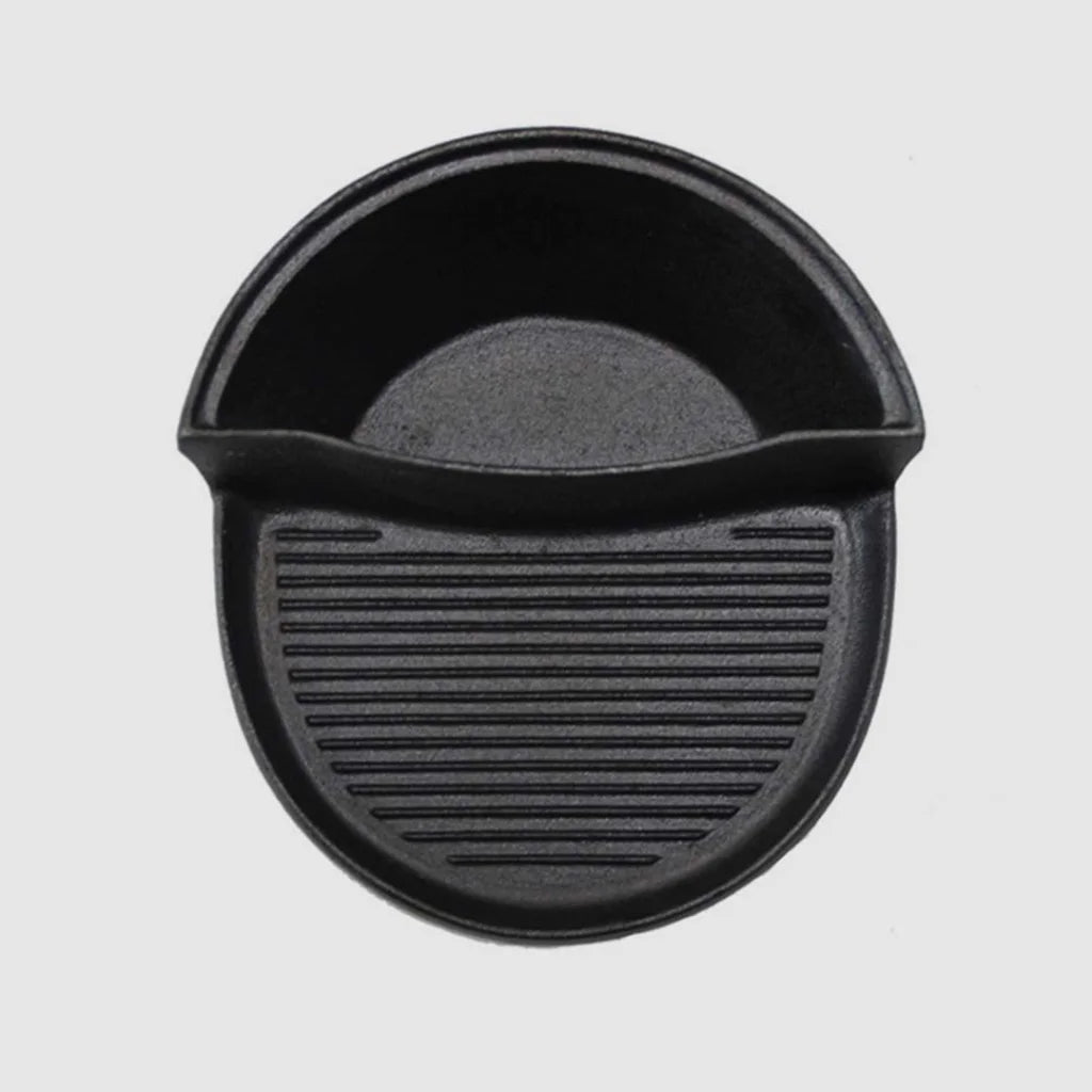 Cast Iron Fry Pan Set Premium 2-in-1 Ribbed BBQ Griddle & Steamboat Hot Pot