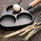 Cast Iron Fry Pan Set Premium 2X 3 Mold Breakfast Pancake Omelette Fry Skillet