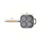 Cast Iron Fry Pan Set Premium 2X 4 Mold Breakfast Pancake Omelette Fry Skillet