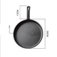Cast Iron Frying Pan Set Premium 2X 26cm Round Skillet Griddle Sizzle Platter