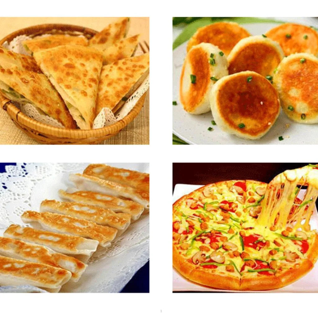 Cast Iron Frying Pan Skillet Coating Steak Sizzle Platter 35cm - Premium