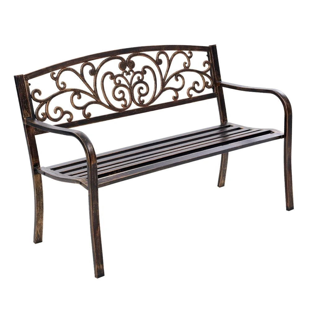 Cast Iron Garden Bench Bronze - Garden Furniture