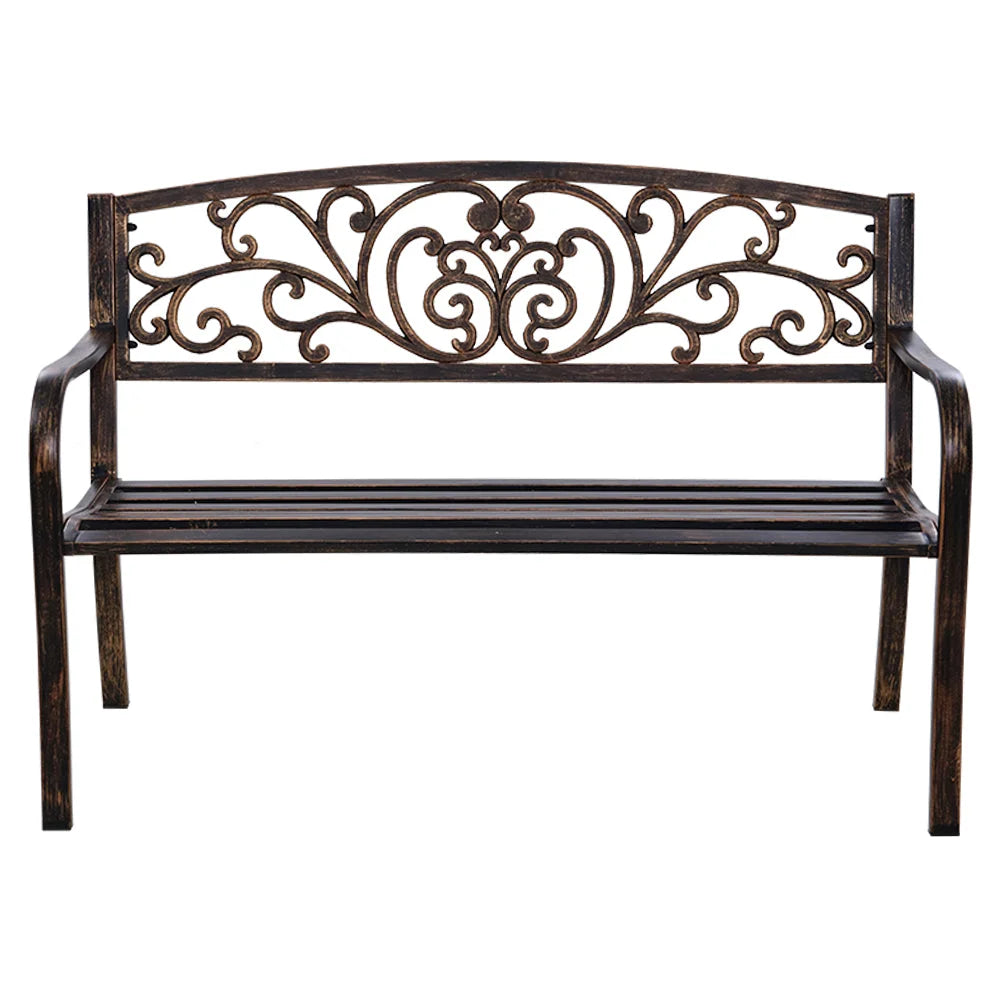 Cast Iron Garden Bench Bronze - Garden Furniture