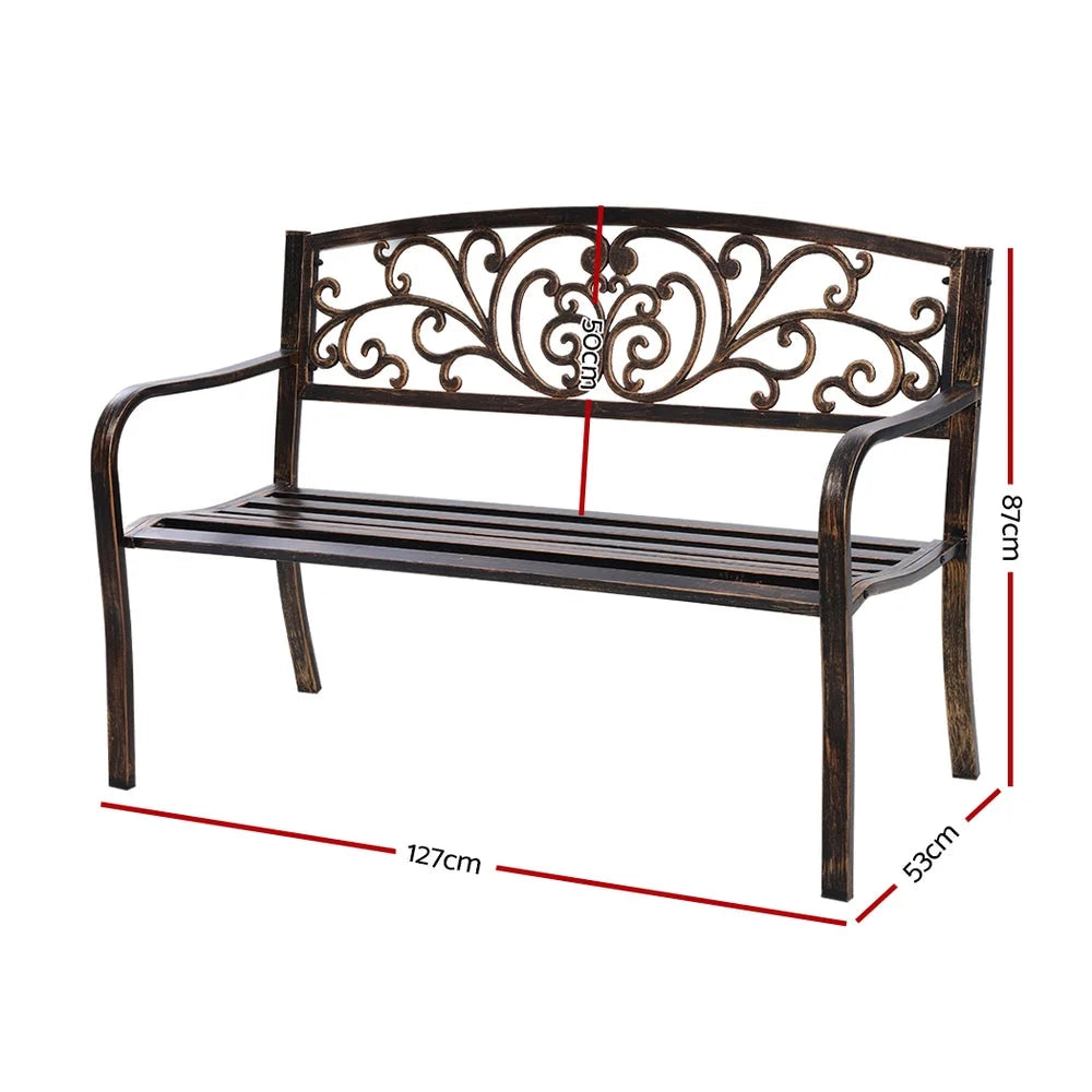 Cast Iron Garden Bench Bronze - Garden Furniture