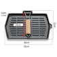 Cast Iron Griddle Grill Frying Pan Rectangular with Folding Wooden Handle