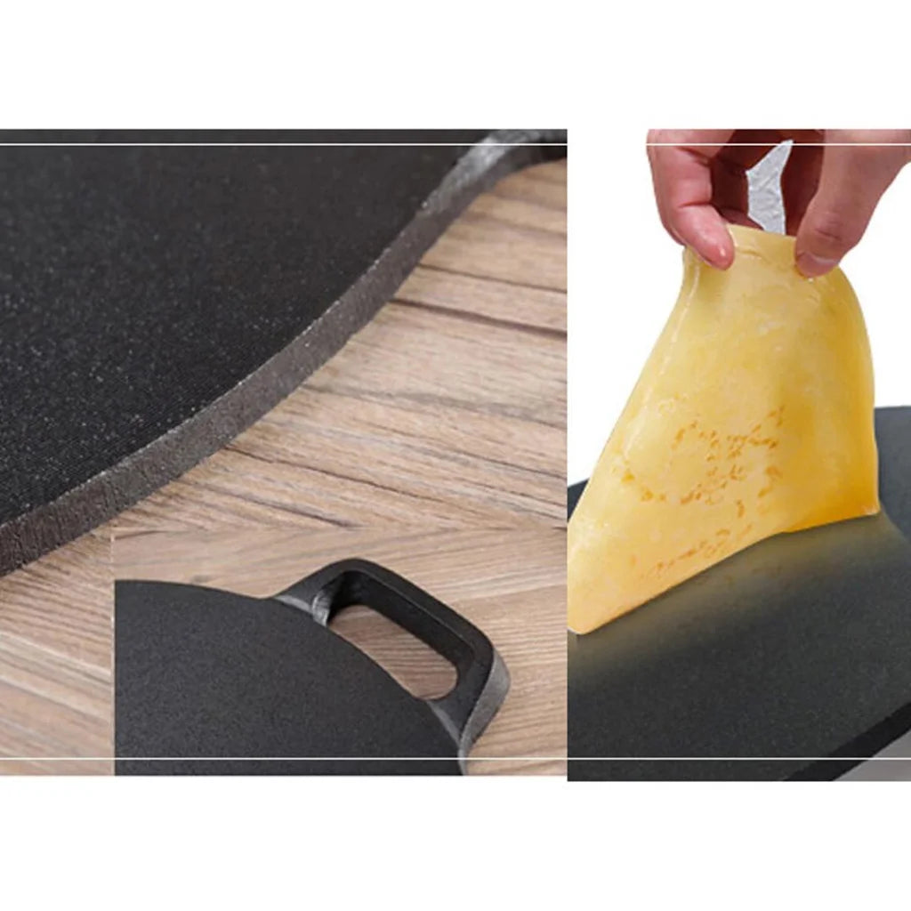 Cast Iron Induction Crepes Pan Baking Cookie Pancake Pizza Bakeware - Premium
