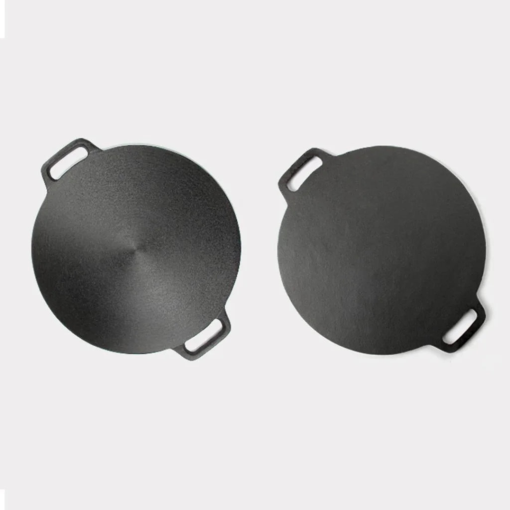 Cast Iron Induction Crepes Pan Baking Cookie Pancake Pizza Bakeware - Premium