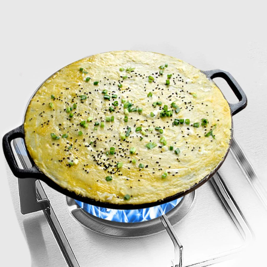 Cast Iron Induction Crepes Pan Baking Cookie Pancake Pizza Bakeware - Premium