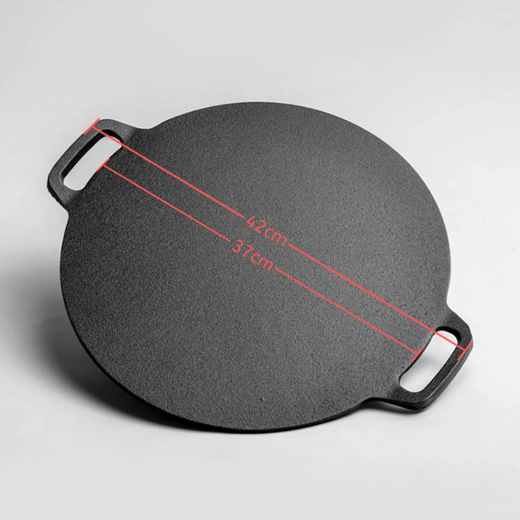 Cast Iron Induction Crepes Pan Set Premium 2X 37cm Baking Cookie Pancake Pizza Bakeware