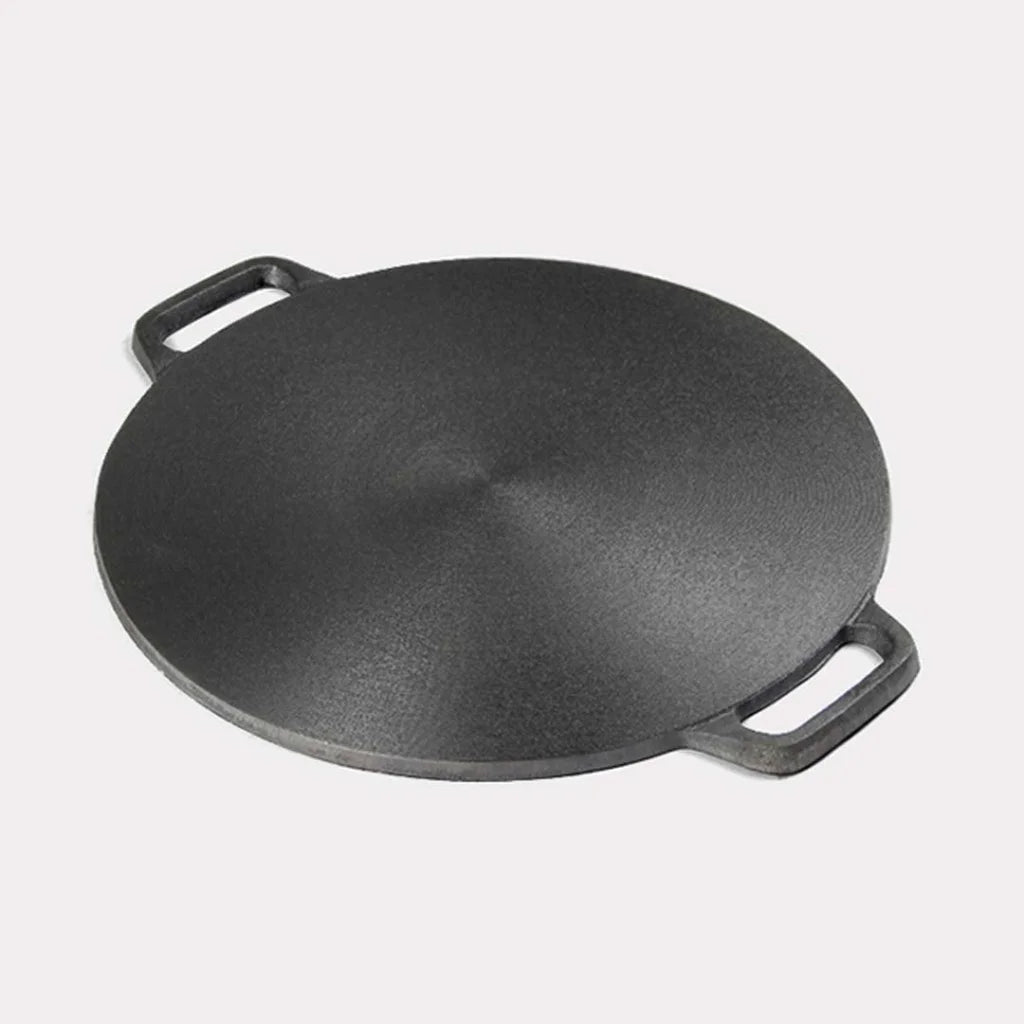 Cast Iron Induction Crepes Pan Set Premium 2X 37cm Baking Cookie Pancake Pizza Bakeware