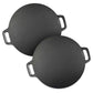 Cast Iron Induction Crepes Pan Set Premium 2X 37cm Baking Cookie Pancake Pizza Bakeware