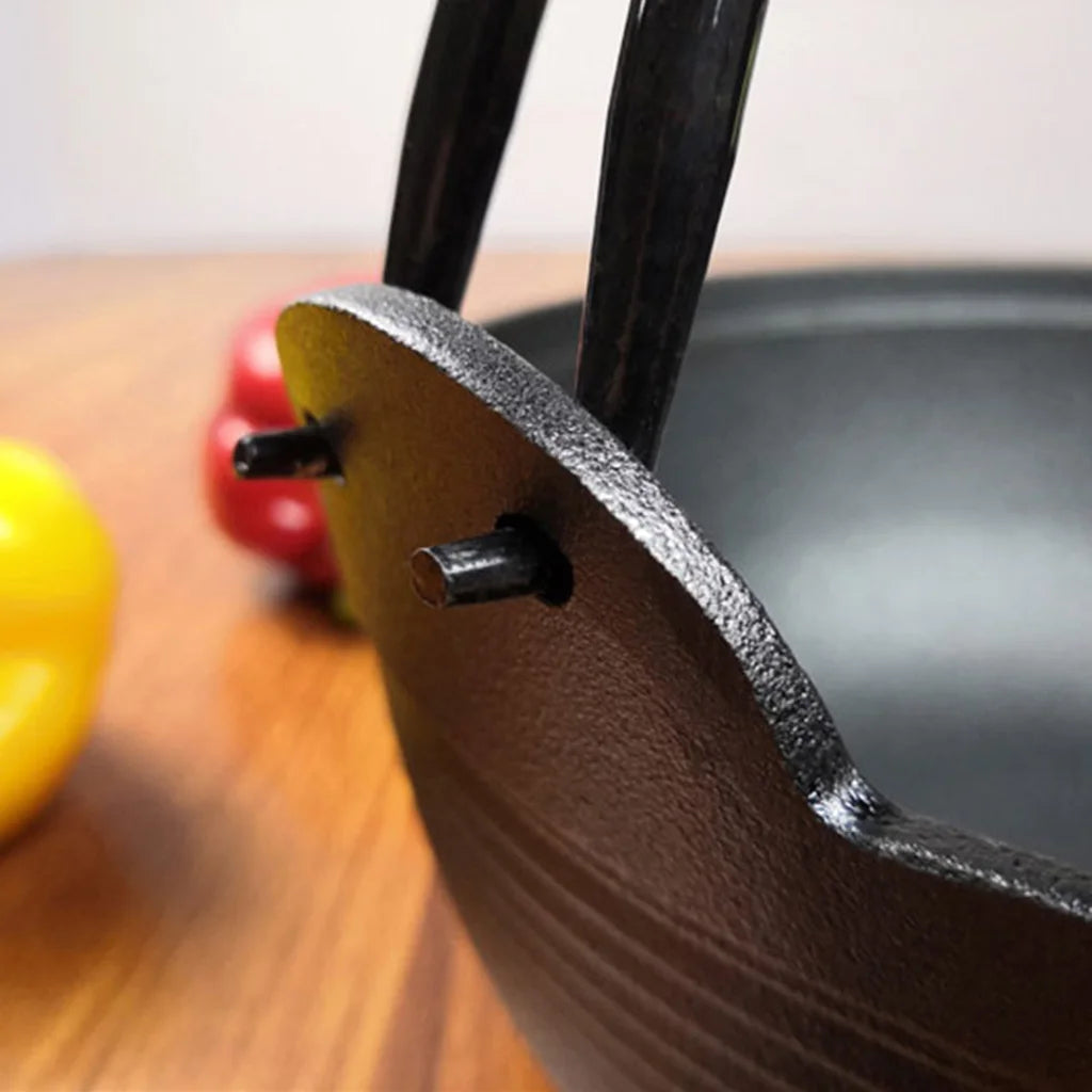 Cast Iron Japanese Sukiyaki Hot Pot Premium 29cm Tetsu Nabe Shabu with Wooden Lid