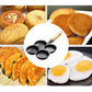 Cast Iron Multi-Portion Omelet Pan Set Premium 2X 4 Mold Breakfast Fried Egg Pancake