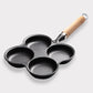 Cast Iron Multi-Portion Omelet Pan Set Premium 2X 4 Mold Breakfast Fried Egg Pancake