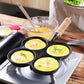 Cast Iron Multi-Portion Omelet Pan Set Premium 2X 4 Mold Breakfast Fried Egg Pancake