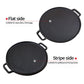 Cast Iron Ribbed BBQ Pan 30cm Round Skillet Steak Sizzle Platter with Handle