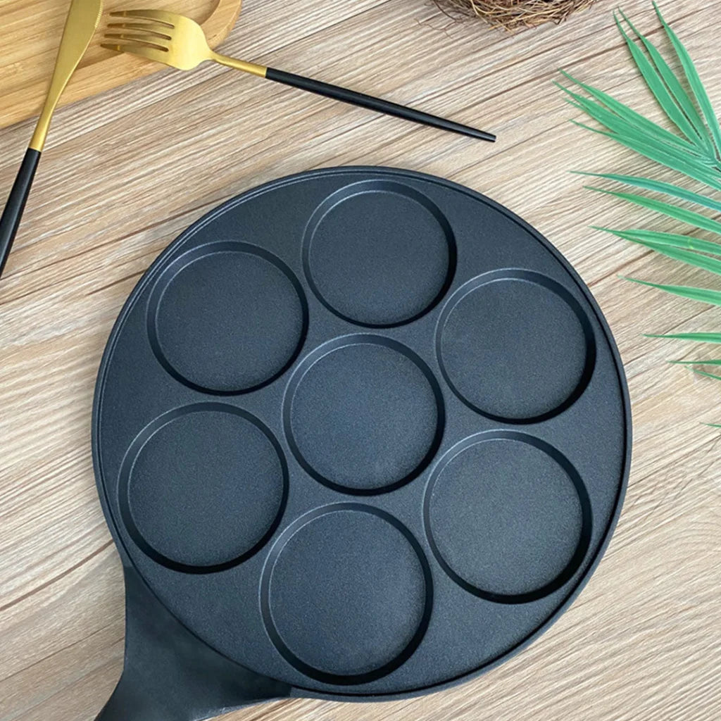 Cast Iron Takoyaki Fry Pan Premium 23cm Octopus Balls Maker 7 Hole Grill Mold