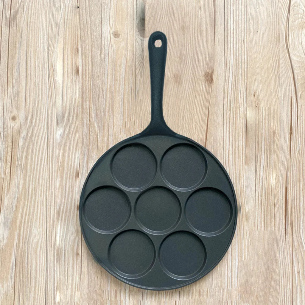 Cast Iron Takoyaki Fry Pan Premium 23cm Octopus Balls Maker 7 Hole Grill Mold