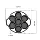 Cast Iron Takoyaki Fry Pan Premium 32cm Octopus Balls Maker 7 Hole Cavities Grill Mold