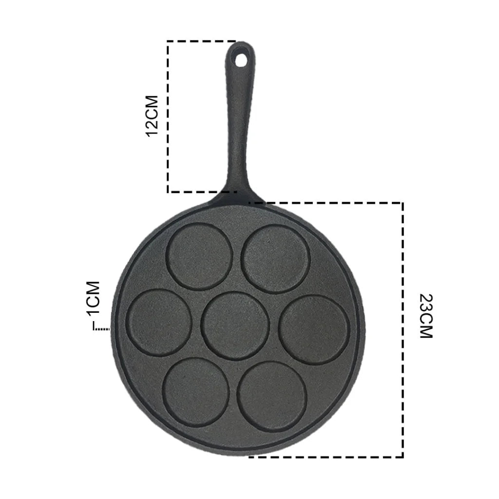 Cast Iron Takoyaki Fry Pan Set Premium 2X 23cm Octopus Balls Maker 7 Hole Grill Mold